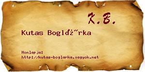 Kutas Boglárka névjegykártya