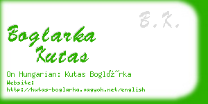 boglarka kutas business card